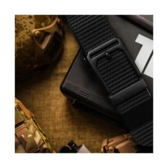 Wear-resistant Lightweight Nylon Web Work Belt with Automatic Slide Buckle Adjustable Men's Ratchet Tactical Belt  High Quality Premium Adjustable Tactical Duty Belt Set High density Material Nylon Adjustable Quick-Release Tactical Belt