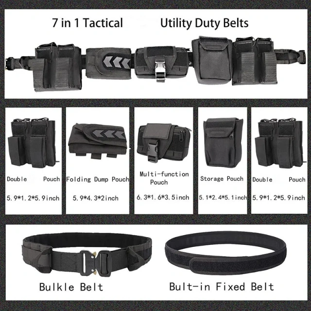 Adjustable Double-layer Nylon Tactical Belt Premium Quick Release Rigger Heavy Duty Belts for Men Security Duty Equipment  Wholesale Detachable sport enthusiasts Outdoor Hunting Multifunctional Belts Adjustable Duty Personnel Tactical Belt