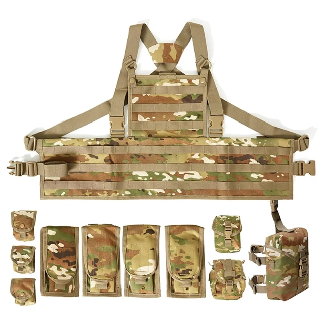 Multi-functional Tactical Chest Rig for Tactical Training Quick Release Tactical Chest Rig Vest With Mag Pouches Customized Tactical Accessory Chest Rig Heavy Duty Tactical Harness Vest Rig Tactical Training Chest Rig