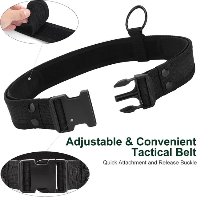 Adjustable Modular Equipment Security Utility Tactical Belt with Components  Pouches Practical Tactic Waist Belt  Accessories Adjustable Oxford Cloth Utility Belt Adjustable Heavy Duty Tactical Belt for Daily Commuting Hunting Training Belt