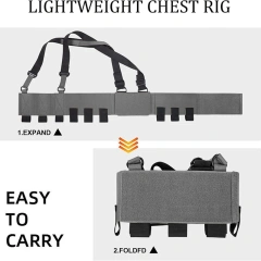 Hot Selling Tactical Gears Chest Vest Lightweight Elastic Tactical Rig for Training Hunting Tactical Chest Rig Customized Tactical Chest Rig Harness Outdoor Tactical Camouflage Chest Rig Heavy Duty Tactical Pouches Chest Rig