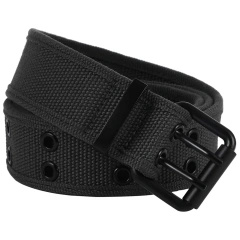 Wear-resistant Outdoor Lightweight Canvas Web Belts Solid Color Casual Double Hole Grommet Tactical Belt  High Quality multifunctional Tactical Security Duty Belts Multifunctional Flashlight Pouch Sets Utility Kit Belt Duty Belt