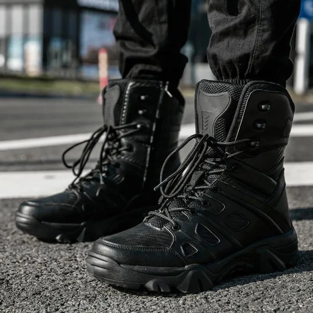 Men Tactical Boots Desert Waterproof Work Shoes Climbing wear-resistant Hiking Shoes Ankle Outdoor Tactical Oxford Boots Durable Fashionable Tactical Safety Oxford Work Boots High Quality Outdoor Hiking Sneaker Anti-smash  Protection multifunctional Boots