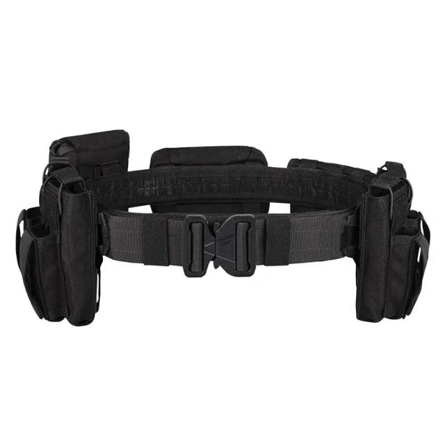 Hiking Training Quick-release Buckle Hunting Tactics Duty Security High Density Material Traffic Tactical Wear-resistant Belt  Training Wear-resistant Elastic Belts Men Tactical Duty Outdoor D-ring Buckle Wear-resistant Men's Tactical Belt