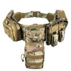 Outdoor Camouflage Multi-functional Tactical Waist Wrap Combination Belt Accessories Bag Fanny Pack Tactic Waist Belt   High Quality Wholesale Canvas Sports Training Tactical Belts Durable Adjustable Training Tactical Belts