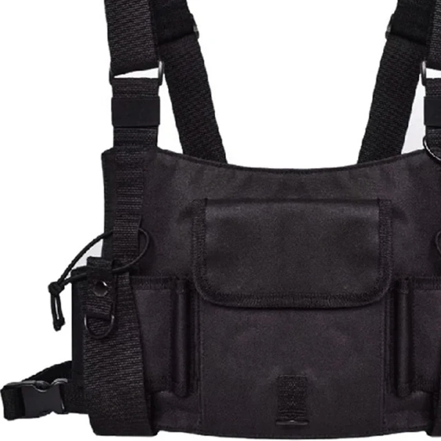 Tactical Accessories Vest Chest Rig for Outdoor Heavy Duty Tactical Vest Rig Bag Adjustable Tactical Chest Rig High Quality Tactical Vest Outdoor Tactical Chest Rig Vest Adjustable Tactical Chest Harness Rig with Pouches