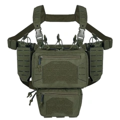 Hot Selling Top Quality Multi-Pockets Tactical Chest Mini Rig Quick Release Multifunctional Tactical Vest for Outdoor Outdoor Camouflage Gear Chest Rig Tactical Molle Vest with Pouch Bag Carrier Tactical Camouflage Chest Rig