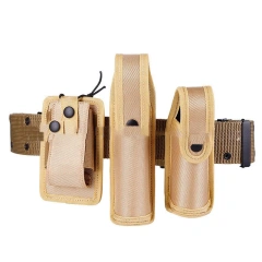 Hot Selling Training Durable Outdoor Nylon Oxford Cloth Multifunctional Belt Security Patrol Duty Belt   Quick-release Buckle Adjustable Tactical Belt with Accessories Camping and Everyday Use Mountaineering High Duty Belts