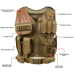 Customized Thickened Breathable Tactical Vest for Assault Outdoors Field Training Vest High Quality Tactical Equipment Vest  Training Weight Vest Fully Adjustable Wear-resistant Lightweight stab-proof Sports Training vest