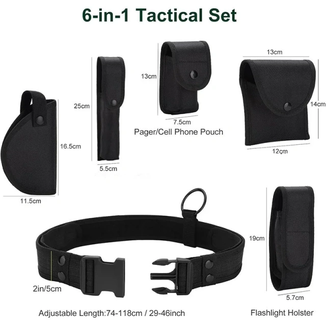 Heavy Duty Adjustable Modular Equipment Security Utility Tactical Belt with Components Pouches Bags Holster for Security Hunting  Hot selling Lightweight Quick Releases Tactical Polyester belts Outdoor Sports And Mountaineering Polyester belts