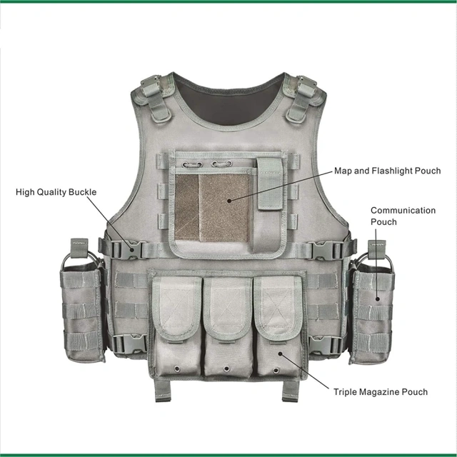 Wholesale Breathable Tactical Vest for Training Good Quality Assault Tactical Vest Outdoors Tactical Hunting Ves tQuick Release Assault Training Outdoor Vest for Men Wear-resistant Lightweight stab-proof Sports Training vest
