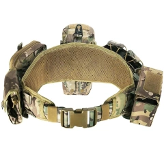 Adjustable Outdoor Multi Function Tactical Duty Belt Premium Lightweight Detachable Comfort Utility Belt With Tool Pouches  Sport enthusiasts Quick-release Buckle Modular Equipment Tactical Belts Multifunctional Oxford Camping tactic Waist Belt