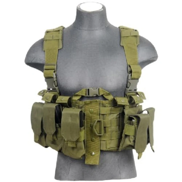 Customized Tactical Chest Rig Equipment Gear Camo Tactical Vest Rig Heavy Duty Tactical Chest Harness MOLLE Rig Advanced Tactical Chest Vest with Adjustable Pockets Tactical MOLLE Vest Heavy Duty Tactical Vest Rig