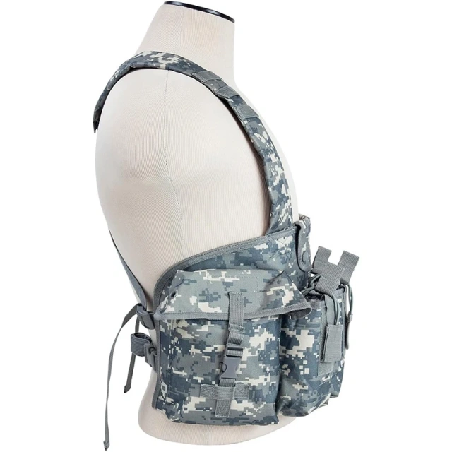 Heavy Duty Tactical Gear Chest Rig Bags for Outdoor Camouflage Tactical Vest Outdoor Tactical Chest Rig Custom High Quality Tactical Chest Rig Breathable Tactical Training Vest Camouflage Tactical Chest Rig