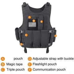 Training Paintball Vest Outdoor Equipment for Men  Outdoor Hunting Fishing Outdoor Training Vest Adjustable Chest Set Game Protective Vest   Hot selling Sports Training equipment security vest outdoors Breathable Training Vest