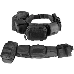 High Quality Premium Breathable Pockets Pouches Gear Hunting Multifunctional Waist Security Tactical Belt Padded Tactical Belts   Adjustable Training Nylon Belts Adjustable Training Men Women Web Style Strong Double Ring Buckle Tactical Belt