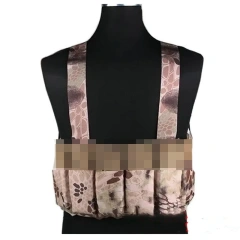 Customized Heavy Duty Camouflage Chest Rig Protective Tactical Vest for Hunting Multi-pouches Tactical Carrier Vest Best Selling Tactical Chest Gear Vest Training Hunting Vest with Magazine Pouch Camouflage Harness Chest Rig