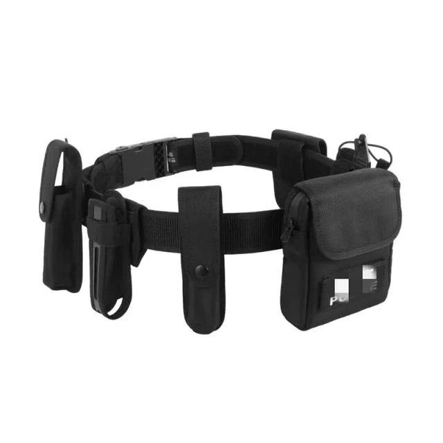 Adjustable Durable Training Durable Multi Functional Patrol Duty Security Belt with Nylon Oxford Cloth Waist Belt   Multifunctional Tactical Belt with Accessories Tactical Belt Quick Release Rigger Belt Security Duty Equipment Heavy Duty Belts