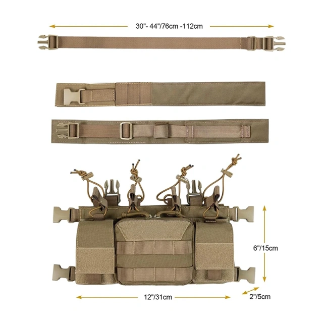 Factory Direct Sales Utility Tactical Vest Chest Rig Tactical MOLLE Chest Rigs with Pouch Tactical Vest for Hunting Training Chest Rig Tactical Molle Chest Rig Adjustable Detachable Training Modular Vest with Mag Pouch Training Micro Chest Rigs