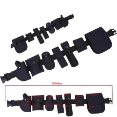 Mountaineering High Density Material Outdoor Sports Equipment Hunting Practical Tactical Belt with Pouches Tactical Belt  Tactical Waistband Hunting Waist Security Gadget Pouch Waist Bag with Pouches Multi functional Carrying Equipment Belt