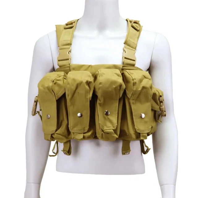Tactical Molle Pouch Rig Chest Heavy Duty Tactical Chest Harness Vest Outdoor Protective Hunting Vest Rig Durable Tactical Chest Rig Adjustable Chest Rig Tactical Vest Waterproof Tactical Vest Chest Rig with Belly Pouch