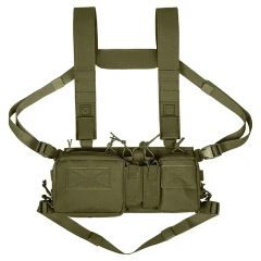 Tactical Accessories Chest Rig Pack with Magazine Pouch Nylon Tactical Chest Rig for Men Outdoors Tactical Chest Rig military Tactical Chest Rig Heavy Duty Camouflage Harness Vest Outdoor Tactical Chest Rig for Hunting
