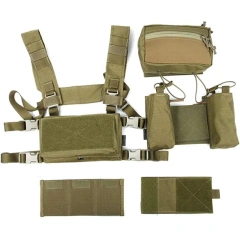 Wholesale Camouflage Tactical Vest Rig Lightweight Tactical Modular Chest Rig Heavy Duty Training Vest Rig Wholesale Tactical Equipment Chest Rig for Hunting Camouflage Tactical Vest Heavy Duty Tactical Vest Chest Rig