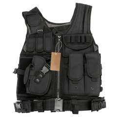 Wholesale Durable High Quality Adjustable Assault Training Vest Outdoors Durable Breathable Wear-resistant Tactical Vest  Assault Sport Vest for Hunting Training outdoors Breathable stab-proof Sports Training vest