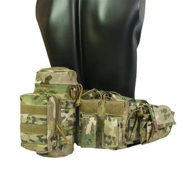 Adjustable Multi Functional Field Training Waist Belt with Nylon Soft Cushion Load-bearing Waist Belt  High Duty Outdoor Multifunctional Tactical Utility Duty Tactical Gear Kit for Outdoor Camping and Everyday Use Tactical Belt