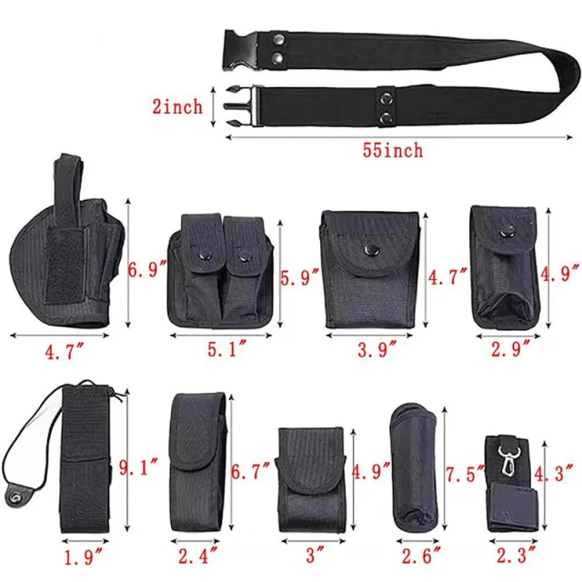 Outdoor Practical Tactical Multifunctional Security Training Belt Versatile Modular Equipment System Holster with Pouches  Fashionable Tactical Elastic Belts Men Quick Release Magnetic Buckle Stretch Webbing Heavy Duty Work Golf Belt