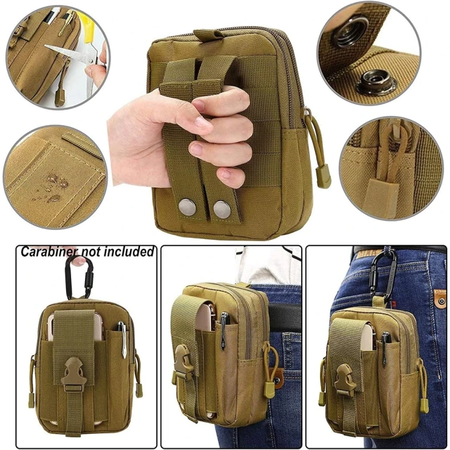 Molle Pouch Belts with Heavy Duty Quick Release Metal Buckle Security Molle Waist Bag Waist Work Tactical Belt  Camping and Everyday Use Tactical Security Duty Belts Multifunctional Flashlight Pouch Sets Utility Kit Belt Duty Belts