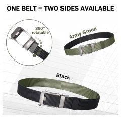 Adjustable Fashionable Reversible Multifunctional Ratchet Belt Wholesale Nylon Web Tactical Work Belt  Adjustable Heavy Duty Utility Belt Quick-Release Belts with Pouch for Tactical Security Tactical Accessory Security Duty Equipment