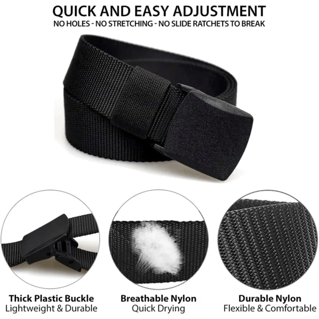 Hot Selling Wear-resistant Training Nylon Belts Men Adjustable Canvas Tactical Training Belt With Plastic Buckle  Quick-release Buckle Tactical Waist Bag Adjustable Strap Hunting Tactical Duty Security Traffic Belt Waist Seal Equipment