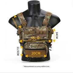 Customized Outdoor Molle System Tactical Chest Rig High Quality Hunting Tactical Vest Gear Chest Rig for Hunting Tactical Equipment Vest Lightweight Tactical Chest Rig Hunting Vest Tactics Molle Chest Rig with Mag Pouch