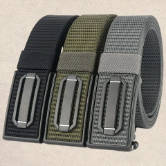 High Quality Men's Ratchet Belt Nylon Tactical Adjustable Training Hiking Rigger Extra Thick Webbing Belt  High density Outdoor Material Multifunctional Duty Web Training Belt Rig with Handcuff Case Duty Belt tactic Waist Belts