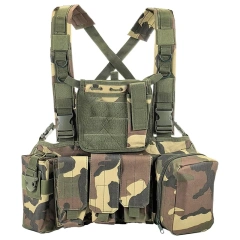 High Quality Tactical Vest Outdoor Tactical Chest Rig Vest Adjustable Tactical Chest Harness Rig with Pouches  Customized Tactical Equipment Chest Rig Heavy Duty Tactical Vest Safety Chest Rig Outdoor Training Mini Rig