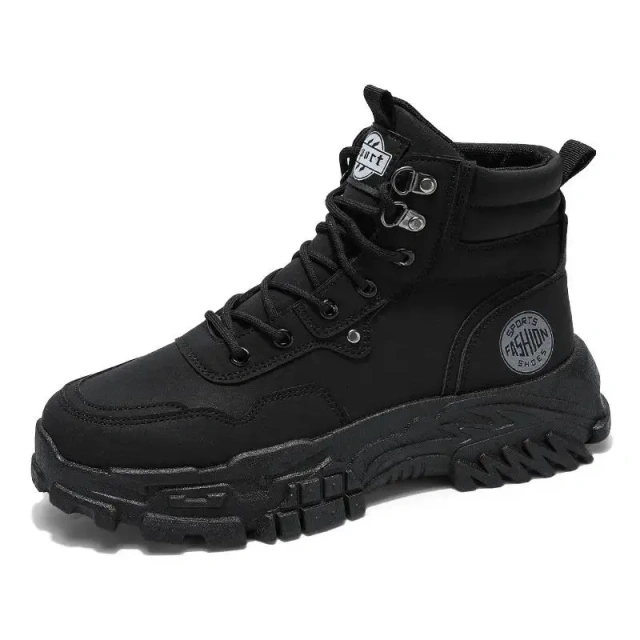 Men's Tactical high top casual boots outdoor workwear boots breathable Oxford multifunctional non slip thick sole boot Hiking Oxford Men Sneakers Deals Casual Shoes Sports and Tactical Wear-resistant Non-slip Wear-resistant Ankle Fabric boot