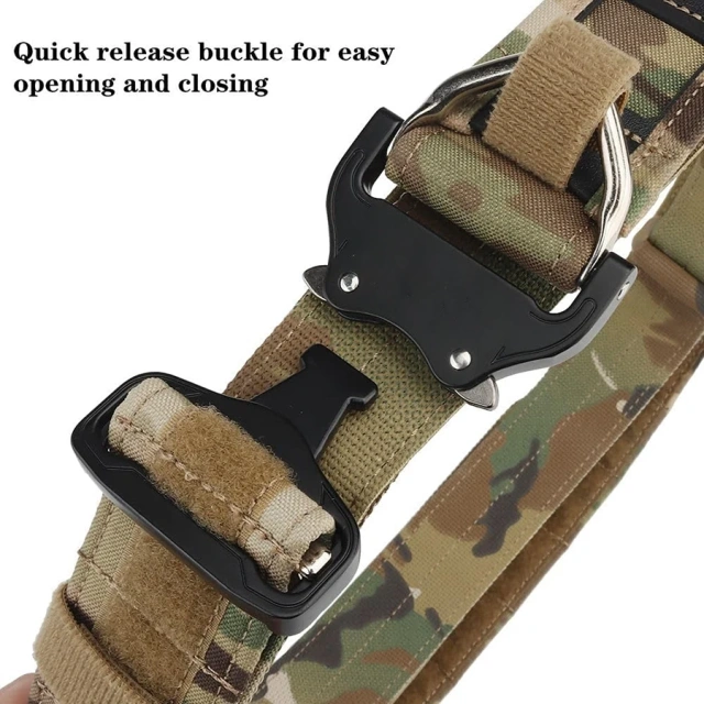 Wear-resistant Adjustable Training Durable Quick Release Sports Tactical Belt Men Hiking Nylon Web Work Belt   Multifunctional outdoor Tactical Belt High Quality Training Equipment Belts practical Outdoor Hunting Multifunctional Set