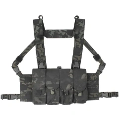Customized Tactical Chest Rig Outdoor Camouflage Carrier Chest Rig High Quality Tactical Hunting Chest Rig Vest military High Quality Tactical Chest Vest Rig Tactical Vest with Multi-pockets Outdoor Training Hunting Vest