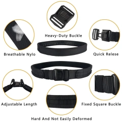 Durable Wear-resistant Lightweight Sports Tactical Belt Adjustable Training Quick Release Nylon Belt  Wholesale Durable practical Tactical multifunctional Waist Bag High Quality Camouflage Belt With Pouches Modular Equipment