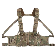 Tactical Equipment Vest Lightweight Tactical Chest Rig Hunting Vest Tactics Molle Chest Rig with Mag Pouch Wholesale Outdoor Tactical Chest Vest Rig Bag Heavy Duty Field Training Vest Multifunctional Camouflage Chest Rig