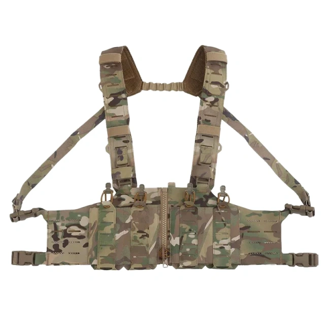 Tactical Equipment Vest Lightweight Tactical Chest Rig Hunting Vest Tactics Molle Chest Rig with Mag Pouch Wholesale Outdoor Tactical Chest Vest Rig Bag Heavy Duty Field Training Vest Multifunctional Camouflage Chest Rig