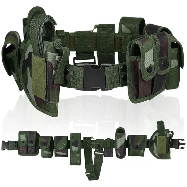 Modular Equipment Security Utility Tactical Belt with Components Pouches Bags Holster for Security Hunting Tactic Waist Belt  Hot selling Sports Training Waterproof multifunctional Double Duty Belt Wear-resistant Tactical Belt