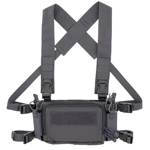 Good Quality Tactical Micro Chest Rig with Mag Pouch Tactical Hunting Vest Outdoor Chest Rig Tactical Vest Customized Tactical Chest Rig MOLLE Mag Pouch Radio GP Bag Camouflage Tactical Chest Rig Vest for Outdoor