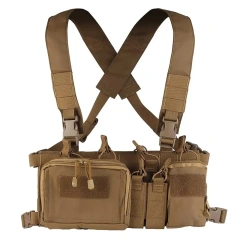 Top Selling Tactical Gears Chest Vest Lightweight Tactical Modular Chest Rig with Mag Pouch Multifunctional Tactical Rig military Tactical Chest Rig Equipment Gear Camo Tactical Vest Rig Heavy Duty Tactical Chest Harness MOLLE Rig