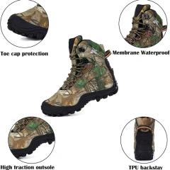 Hiking Tactical Oxford Boots Waterproof Outdoor Hiking Work Shoes Durable Wear-resistant Sports Camping Climbing Jungle Boots Anti-slip Tactical Outdoor Hiking Boots Oxford military Shoes Tactical safety walking Oxford trekking Boots