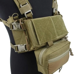 Wholesale Camouflage Tactical Vest Rig Lightweight Tactical Modular Chest Rig Heavy Duty Training Vest Rig Wholesale Tactical Equipment Chest Rig for Hunting Camouflage Tactical Vest Heavy Duty Tactical Vest Chest Rig