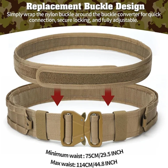 Modular Sport Enthusiasts High Density Material Quick Release Tactical Heavy Duty Belt High Density Material Tactical Belt  Wholesale Multifunctional Adjustable Modular Equipment Tactical Belt Adjustable Premium Duty Belt Quick-Release with Pouches