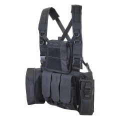 Tactical Equipment Gear Vest Outdoor Adjustable Chest Rig with Pouches Heavy Duty Tactical Rig Hunting Vest Customized Outdoor Tactical Vest Rig Pack Camouflage Tactical Chest Backpack Heavy Duty Tactical Rig for Chest