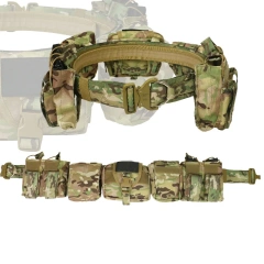 Outdoor Nylon Detachable Adjustable Waist Belt Set with Multifunctional Combination Patrol Waist Belt  Adjustable Hiking Tactical Belt Duty high density Material Mountaineering Utility Belt tensile strength tactic Waist Belts